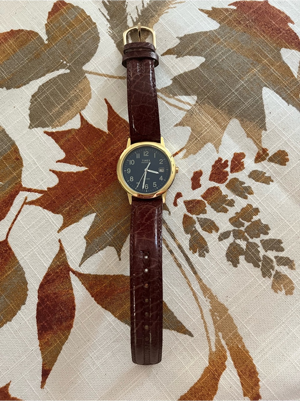 Timex Indiglo Ladies Watch, Brown Band and Blue Face
